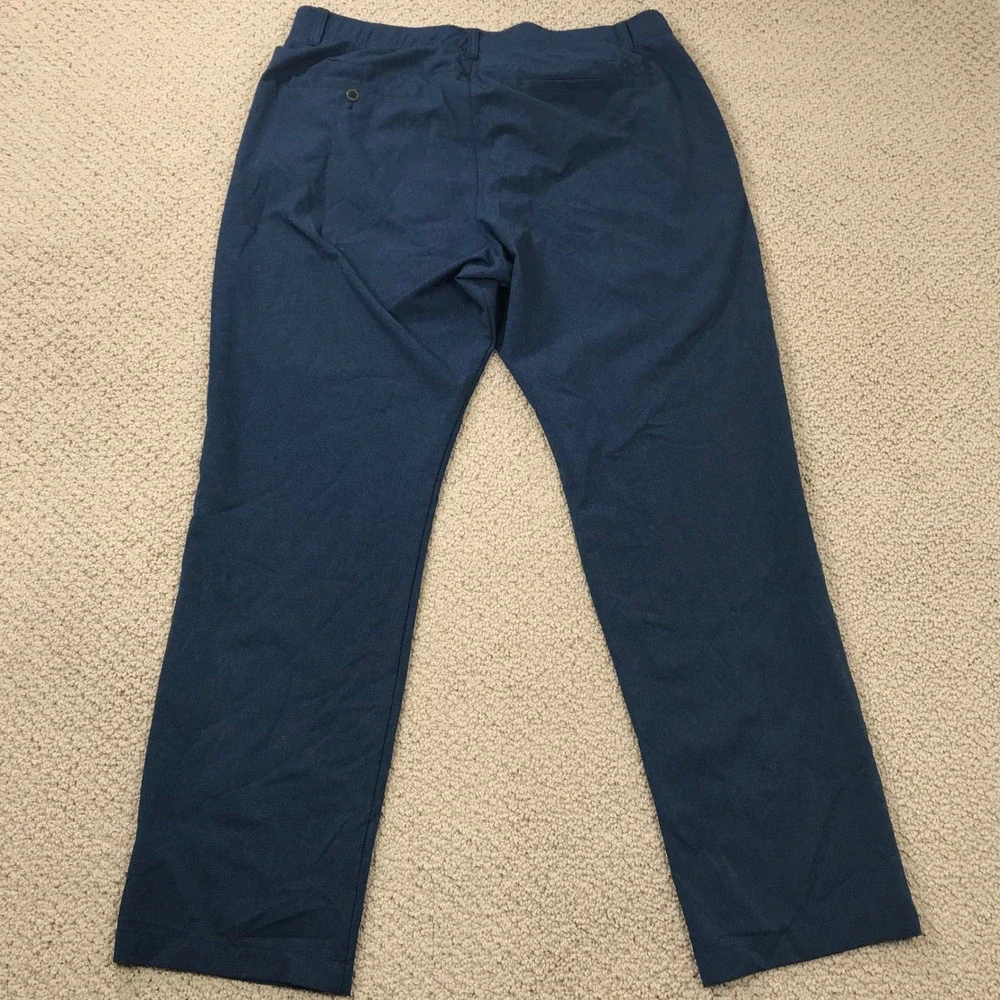 Under Armour Match Play Golf Pants Mens 38x32 Blue Heathered Straight Leg Chino